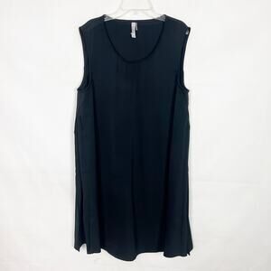 Milla Pullover Black Sleeveless Shift Midi Dress Size Large